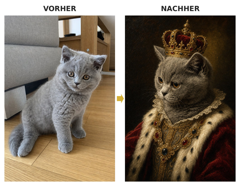 Vorher-Nachher: Königlicher Stil