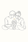 Beispiel: Familien-Portrait im Line-Art-Stil